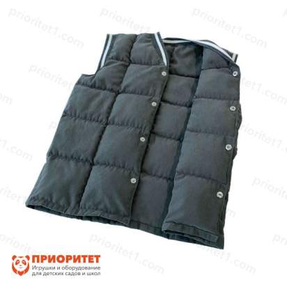 Утяжеленный жилет с трикотажным подвязом (146-158 см, для 11-15 лет), расстегнутый
