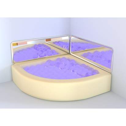 Акриловая зеркальная панель к интерактивному сухому бассейну (150х50 см)