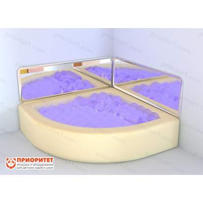 Интерактивный сухой бассейн угловой (200х200х50 см)