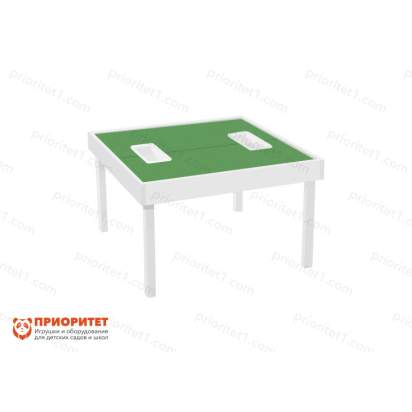 Лего-стол для конструирования «Конструируем играя» с контейнерами (белый)