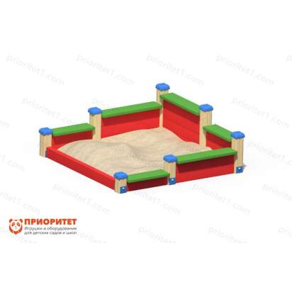 Песочница с лавочками