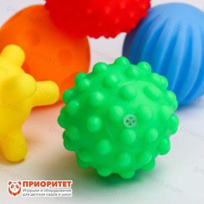 Подарочный набор сенсорных развивающих, массажных мячиков «Машинка», 5 шт., разноцветные мячики (набор)