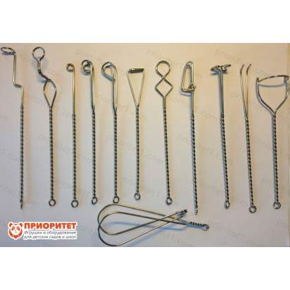 Комплект массажных зондов с ручками нормальной длины, 12 шт