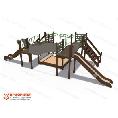 Детский игровой комплекс Браун с песочницей_1