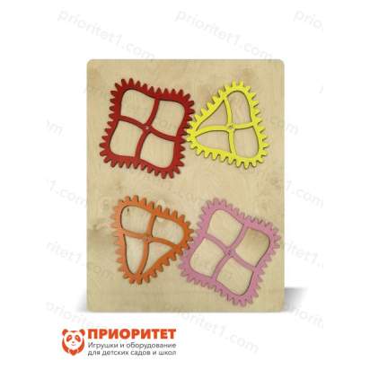 Тактильно-развивающая панель Волшебные шестеренки №1_1
