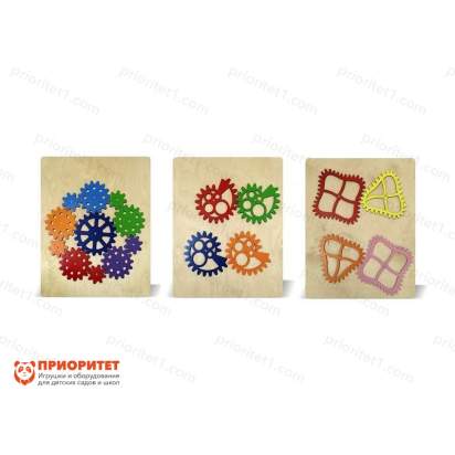 Набор тактильно-развивающих панелей Волшебные шестеренки_1