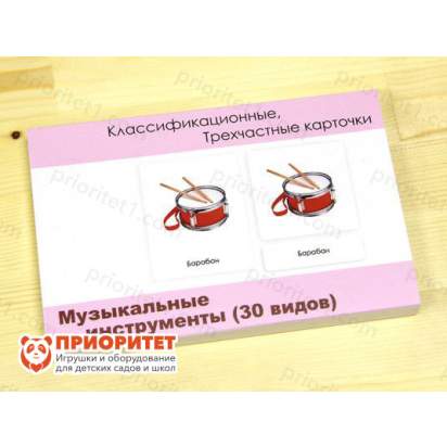 Комплект трехчастных карточек Монтессори «Музыкальные инструменты» 2_1