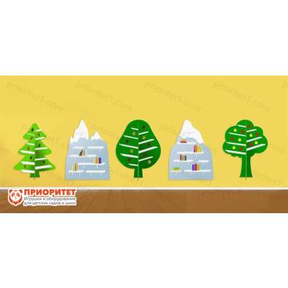 Комплексное настенное решение - экополки «Леса и горы»_1