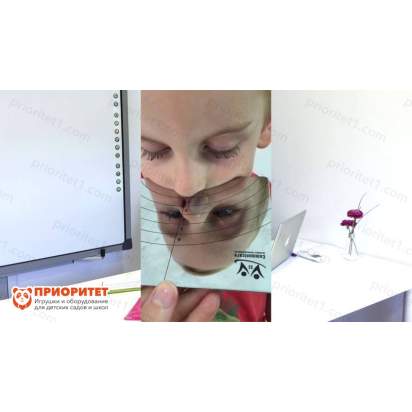 Логопедическое зеркало для определения интенсивности и патологии выдоха у человека