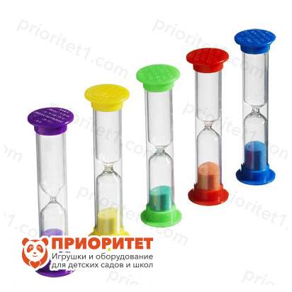Часы песочные 3-х минутные с цветным песком (1 шт)