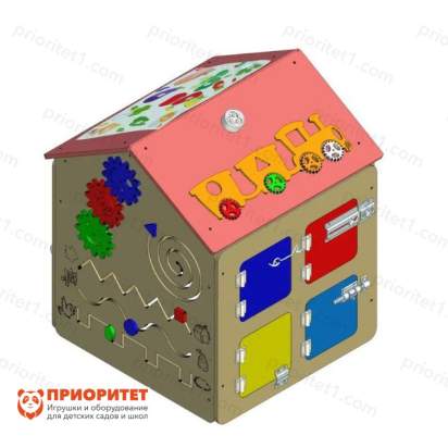 Бизидом с паровозиком «Бабушкин помощник» (розовая крыша) 6_1