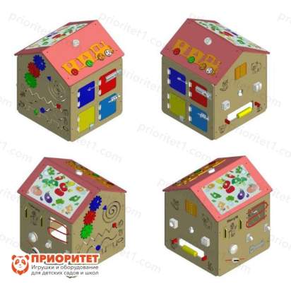 Бизидом с паровозиком «Бабушкин помощник» (розовая крыша) 7_1