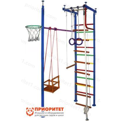 Спортивный комплекс для детей с качелями №1 (ступени дерево)