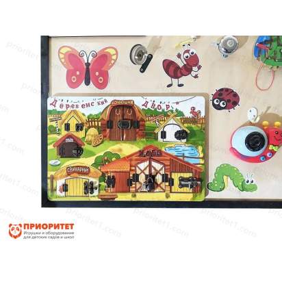 Тактильно-развивающая панель «В деревне» 4_1