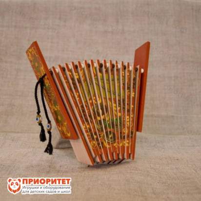 Трещотка пластинчатая малая с росписью, Мастерская Сереброва (17 пластин)