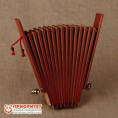 Трещотка пластинчатая большая с бубенцами, Мастерская Сереброва (17 пластин)