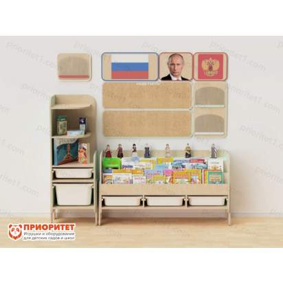 Средний уголок патриотического воспитания в группе ДОУ «Родина моя»