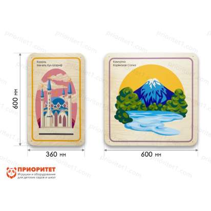 Набор стеновых панелей «Памятные места России - Казань, Камчатка»