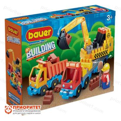 Конструктор Bauer Стройка Набор Экскаватор и грузовик (69 элементов)_1