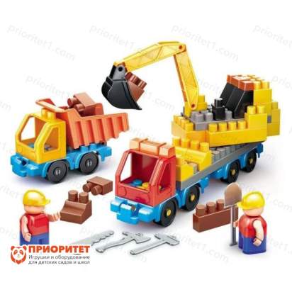 Конструктор Bauer Стройка Набор Экскаватор и грузовик (69 элементов) 2_1