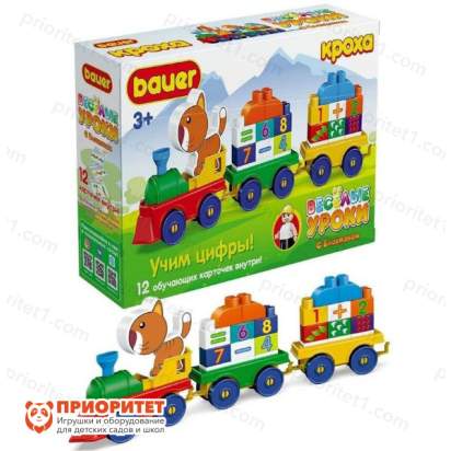Конструктор Bauer Веселые уроки Учим цифры с обучающими карточками_1