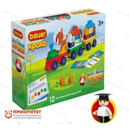 Конструктор Bauer Веселые уроки Учим цифры с обучающими карточками 2_1