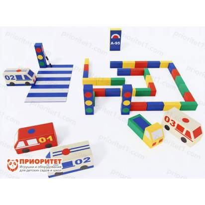 Игровая комната из мягких модулей Город 2