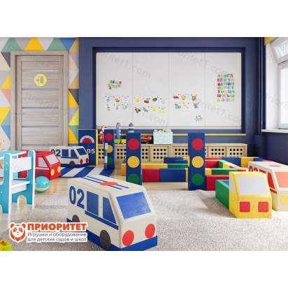 Игровая комната из мягких модулей Город