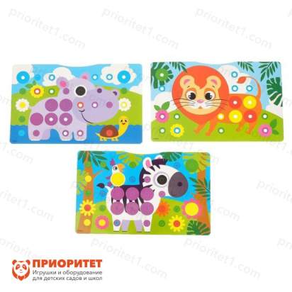 Конструктор-мозаика Веселые зверята 4