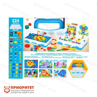 Конструктор-мозаика Веселые зверята 9