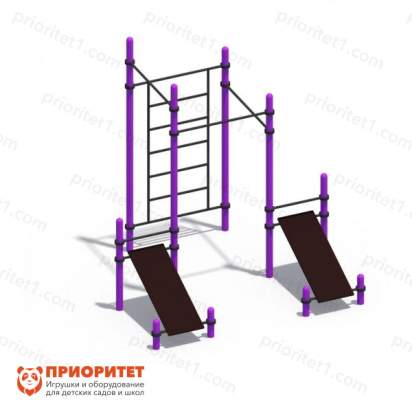 Гимнастическая стенка со скамьями для пресса (108 мм)