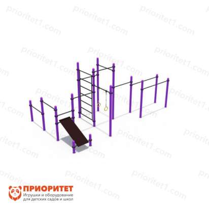 Комплекс брусьев, турников, шведской стенки и скамьи для пресса (89 мм)