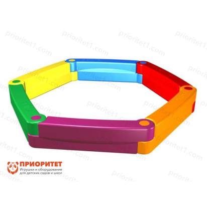 Пластиковая песочница из 6-ти элементов