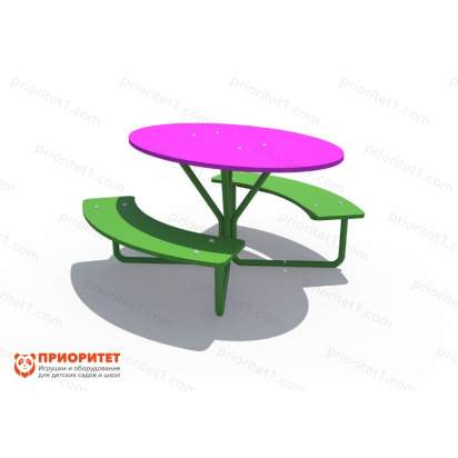 Столик «Овал» сиреневый