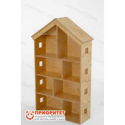 Стеллаж для игрушек и книг «Волшебный домик» натуральный-0022