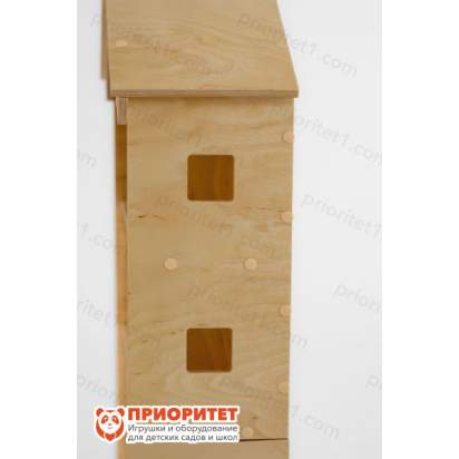 Стеллаж для игрушек и книг «Волшебный домик» натуральный-0025