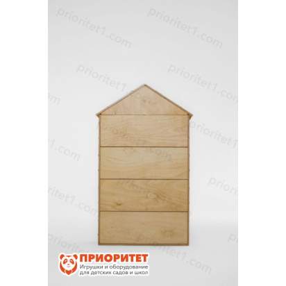 Стеллаж для игрушек и книг «Волшебный домик» натуральный-0026
