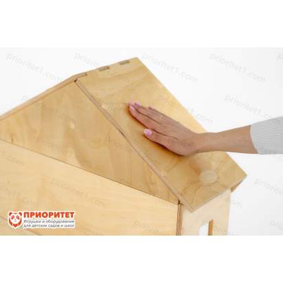 Стеллаж для игрушек и книг «Волшебный домик» натуральный-0029