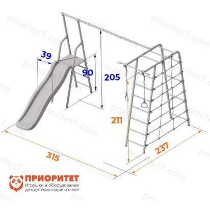 Дачный комплекс Богатырь Плюс 2, горка 90 см 2