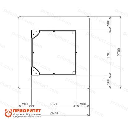 Песочница с ограждением Улитка 4