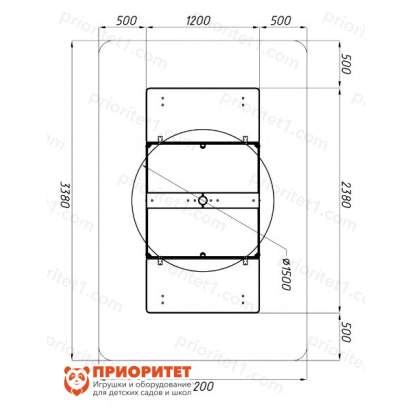Песочница с крышкой и навесом Грибок 4