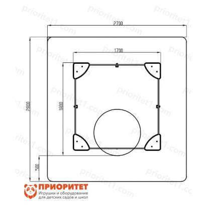 Песочница с навесом Космос 4