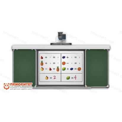 Рельсовая система для инт. панели 3000х1000(1500х1000х150) меловая_1_1