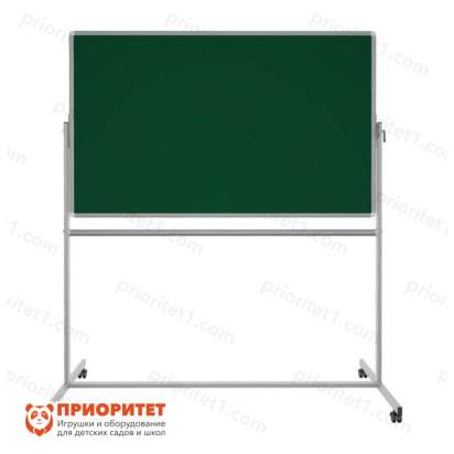 Поворотная магнитная полимерная школьная доска 1200х1000 комбинированная (мел маркер)_1