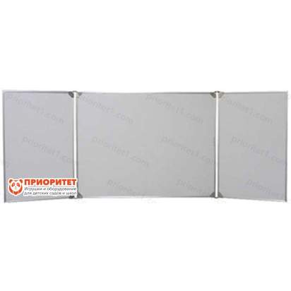 Трёхэлементная магнитная эмалированная школьная доска 2400х1000 (маркерная)_1