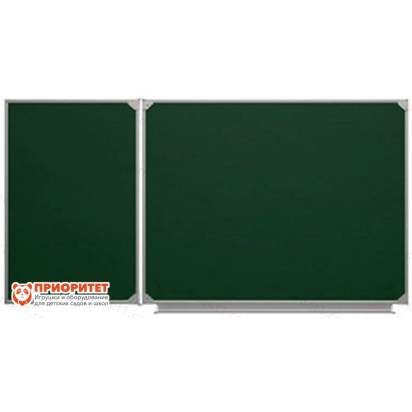 Двухэлементная (Л) магнитная эмалированная школьная доска 2250х1000 (меловая)_1