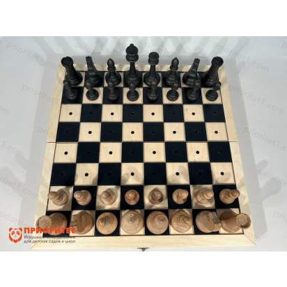 Шахматы для незрячих с деревянной доской 6_1