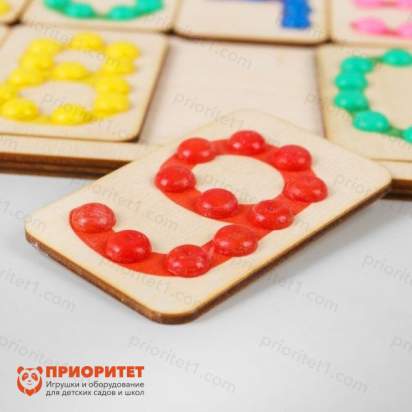 Тактильные цифры с повязкой для глаз 2