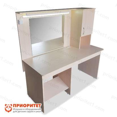 Стол логопеда с зеркалом «Лого-Профи» (молочный) для детских садов
