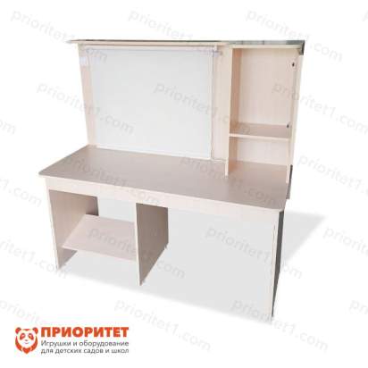 Стол логопеда с зеркалом «Лого-Профи» (молочный) для детей